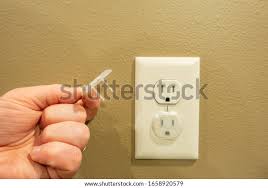 Electrical Outlet Baby Proof Covers Stock Photo Edit Now 1658920579