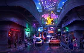 See more ideas about hong kong, neon lighting, neon. Wallpaper Sci Fi Neon Cyberpunk Dystopia Artwork Hong Kong Images For Desktop Section Fantastika Download