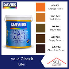 Davies Aqua Gloss It Orange Brown 1