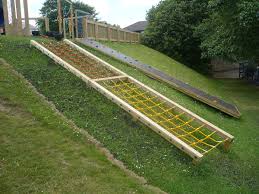 Embankment Net Abschussiger Garten Spielplatz Im Freien Spielplatz