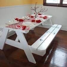 In addition, the picnic table can hold up to 350 pounds. Picnic Table After Kids Picnic Table Diy Farmhouse Table Painted Picnic Tables