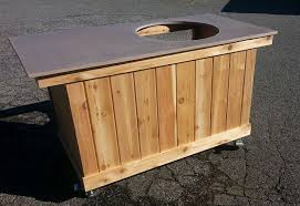 Big Green Egg Table Sale On Poshpatios Com Perfect Xmas Gift Custom Outdoor Kitchens Big Green Egg Table Outdoor Kitchen Design Build Outdoor Kitchen