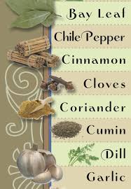 Healing Herbs Spices Kitchen Chart Tips Healing Herbs