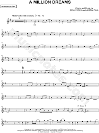 Print And Download A Million Dreams C Instrument Sheet Music From The Greatest Showman Arranged For F Clarinet Sheet Music Sheet Music Easy Piano Sheet Music