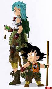 vintage goku and bulma dragon ball z dragon ball artwork