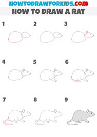 How To Draw A Rat - Easy Drawing Tutorial For Kids