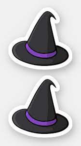 Halloween Witch Hat Stickers Set Of Four Stickers Zazzle Com Halloween Witch Hat Halloween Witch Witch Hat