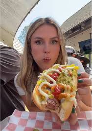 I build a good hotdog if I do say so myself #mukbang #foodie #hotdog  #foodtiktok #fyp #copenhagensausagegarden #solvangcalifornia