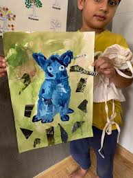 The Blue Jackal A Story From Panchtantra And A Very Beautiful Art Lesson For Kindergarten Kids For Mo Art Assignments Kindergarten Art Kindergarten Kids