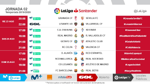 Segunda parte de los partidos de la jornada 38 de la liga santander. Laliga Santander 2019 20 La Liga Modifica Los Horarios De Las Tres Primeras Jornadas Y Publica Los Horarios De La Cuarta Marca Com