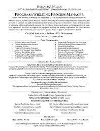 Process Manager Resume Example