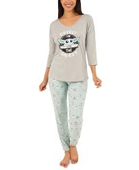 Munki Munki Star Wars Baby Yoda Pajama Set Reviews All Pajamas Robes Loungewear Women Macy S