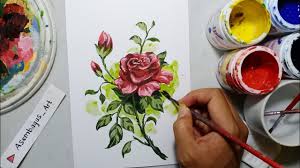 Menyediakan perkhidmatan lukis inai untuk majlis. Membuat Lukisan Bunga Mawar Menggunakan Cat Akrilik Youtube