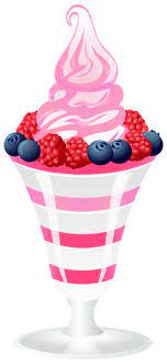 Ice Cream Sundae With Raspberries And Blackberries Png Clip Artt Image Ice Cream Illustration Cupcake Vector Cream Decor