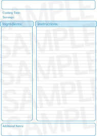 Printable Blue Recipe Template Free Printables Online Recipe Template Recipe Templates Free Recipe Book Templates