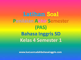 Inggris kelas xii k13 postingan ini, berisikan materi b. Latihan Soal Penilaian Akhir Semester Pas Bahasa Inggris Sd Kelas 4 Semester 1 Belajar Bahasa Inggris Online Gratis