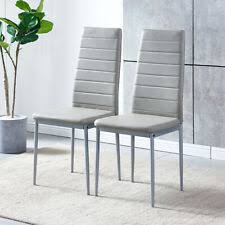 | skip to page navigation. Faux Leather Grey Dining Chairs For Sale Ebay