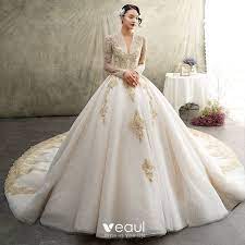 Check spelling or type a new query. Luxus Herrlich Champagner Durchbohrt Brautkleider Hochzeitskleider 2019 Prinzessin V Ausschnitt Kurze Armel Ruckenfreies Applikationen Spitze Perlenstickerei