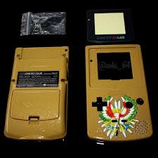 Custom Gameboy Color Gbc Shell Only Pokemon Gold Theme Etsy Gold Pokemon Gameboy Pokemon