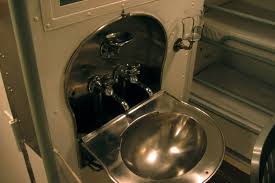 fold down sink in the officers' quarters.