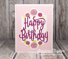 If you need to an inexpensive birthday card, try printing one using microsoft word. How To Use The Big Shot To Make A Birthday Card Ink It Up With Jessica Card Making Ideas Stamping Techniques