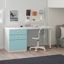 Stuva Fritids Hochbettkomb 3 Schubl 2 Turen Weiss Hellblau Loft Betten Ikea Weisse Turen