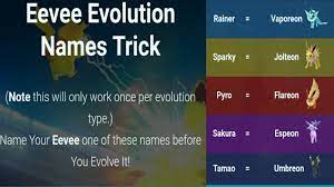 Unfortunately, besides the name trick, there's no. Eevee Evolution Name Trick Pokemon Go Youtube