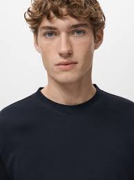 MANGO MAN Tričko 'KIMI' vo farbe Námornícka Modrá