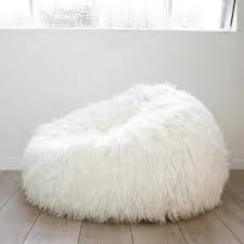 Lush Fur Bean Bag White Lola Doo Fur Bean Bag Faux Fur Bean Bag Bean Bag Chair