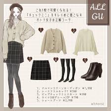 michill ミチル on instagram all gu これ1枚で可愛くなれる チェックミニ をきれいめに着こなす大人女子の正解コーデ 王道のキレイめフェミニンスタイルに欠かせないチェックミニは シックな色味が魅力のgu ビッグチェックミニス guファッション