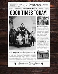 Google Docs Old Newspaper Template Newspaper Template Old Newspaper Newspaper Front Pages