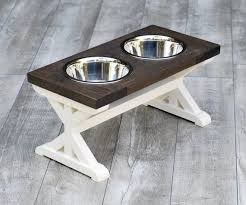 Medium Elevated Dog Bowl Stand Farmhouse Table Trestle Pattern Raised Dog Bowl 8 5 Tall Dog Lover Gift Dogmom Gift In 2020 Dog Bowl Stand Dog Bowls Dog Bowl Holder