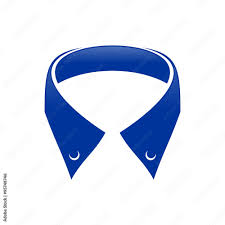 Blue Collar with Buttons Stock Vector | Adobe Stock