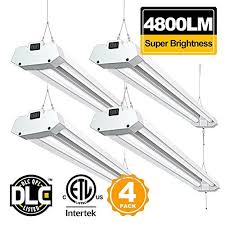 Linkable 4ft Led Shop Light Bbounder 4800 Lumen 5000k Day Garage Lighting Garage Light Fixtures Led Shop Lights