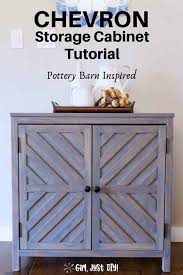 A hidden cabinet is a perfect choice for your office or home. Diy Chevron Storage Cabinet Tutorial Pottery Barn Inspired Girl Just Diy