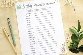 These mats focus on the comprehension side of the process as they test their ability to. 22 Printable Baby Shower Word Scrambles