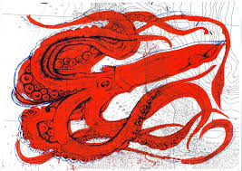 atelier aquatic octopus screen print pink