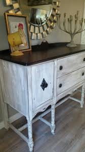 Another View Of The Vintage Buffet Makeover Upcycled And Repurposed White And Cream Chalk Paint Layered Diy Home Furniture Shabby Furniture Buffet Makeover