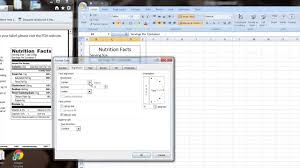 How To Make Your Own Excel Template For Nutrition Facts Computer Tips