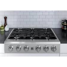 Slide In Kenmore 6 Burner 36 Gas Range Cooktop With Subway Tile Backsplash On Quartz Countertop Gas Cooktop Kitchen Renovation Kenmore Pro