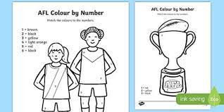 Afl Colouring Pages Afl Colouring Pages Australian Football League