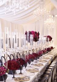 Black And White Pictures With Red Accents Elegant Black And White Dinner With Gold Accents And Crimson Red Flowers Design And Coordination Katminassievent Crimson Wedding Black White Wedding Wedding