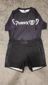 PHALANX SOLDIER 1 USA SS RASHGUARD AND BLACKOUT BATL 5 COMBAT SHORTS SET  Men