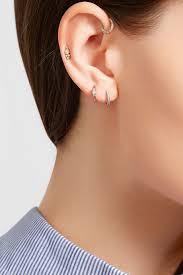 white gold 18 karat white gold diamond earring maria tash piercing ohr diamantohrringe piercing