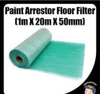 Spray Booth Intake Filters Paint Spray Booth Floor Filter Roll - 30" X  300ft, 22 Gram, NESHAP 6H Compliant Floor Arrestor Roll 30x300ft 22 Gram  NESHAP ...