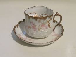 Rare Vintage Limoges Mustache Cup And Saucer 1891 1896 Unusual Shape 09 08 2013 Tea Cup Display Tea Cup Saucer Cup