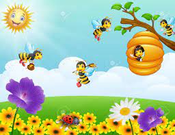 Thanks to the rich diversity of plants and flowers, gardens are some of the getting stung by bees in your garden is unlikely, as long as you treat bees with respect. Vector Illustration Of Bees Flying Around The Beehive In The Royalty Free Cliparts Vectors And Stock Illustration Image 66588127