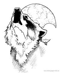 Printable wolf coloring pages collection. Wolf Howling At The Moon Color Page Wolf Coloring Pages Wolf Coloring Wolf Coloring Page