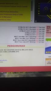 Semakan ujian kemasukan sekolah berasrama penuh (uksbp) fasa 2 tahun 2018 untuk kemasukan ke sbp tingkatan 1. Semester 2 A Twitter Calon Stpm 2017 Countdown Utk Penggal 2 Penggal 3 Ulangan 1 Ulangan 2 Sudah Keluar Di Laman Web Mpm