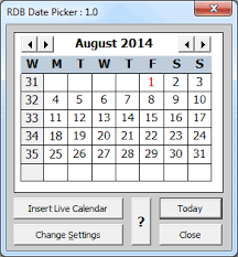 Excel Date Picker Calendar Printables Calendar 2016 Calendar